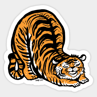 Tiger Stretching Sticker